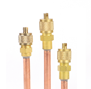 Vanne d'accès en laiton et cuivre 1/4'', 3/4'', 3/8'', 3/16'' – Pièce de rechange pour réfrigération – Vanne de charge en cuivre pour réfrigérateur et climatiseur - Product Image 6