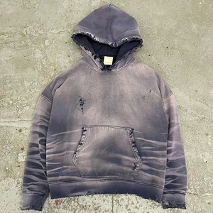 Professional Design Outdoor Casual Lightweight <strong>Thin</strong> Style Worn-Out Retro Fashion <strong>Hoodie</strong> - Product Image 1