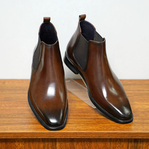Botas Chelsea Italianas de Alta Calidad para Hombre, de Piel Sintética, con Aumento de Altura, Suela de Goma Oxford, para Otoño e Invierno - Product Image 5