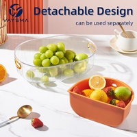 PP+TPE Plastic Opbergbak, Afneembare & Wasbare Bak voor Fruit, Groenten, Snacks, Kruidenpotjes & Cosmetica