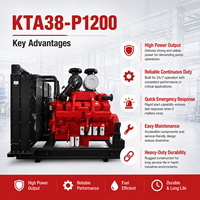 Moteur diesel turbocompressé SCDC Cums KTA38 Series KTA38-P1200 1800 tr/min pour pompe de transfert d'eau industrielle et génie civil