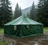 Tente en toile camouflage pour secours en cas de catastrophe, tente en toile respirante et imperméable de qualité supérieure pour le glamping en plein air