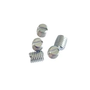 China Manufacturer 304 Stainless Steel Flat End Fixed Customized Size Wholesales Slotted Headless Machine Top Screws Set Screws