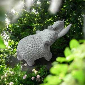 Export Quality White Marble <b>Elephant</b> Showpiece Stone Animal Sculpture for Home Office <b>Table</b> Decoration Gift Wholesale Supplier - Product Image 6