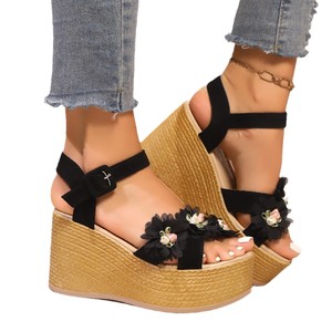 Women Platform Summer New Floral Thick Sole Wedge <b>Sandals</b> Beach <b>Sandals</b> - Product Image 5