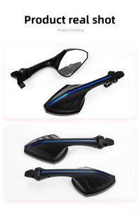 Rétroviseurs de moto réglables - Compatibles avec <span class=keywords><strong>Yamaha</strong></span> TMAX530, Honda CBR400R, Kawasaki Ninja <span class=keywords><strong>250</strong></span>/400 & <span class=keywords><strong>ZX</strong></span>-14R, Suzuki Sai 600 - Product Image 6