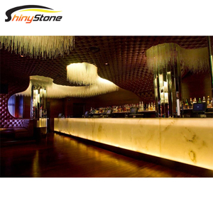 Comptoir de bar en verre et pierre artificielle avec design rétroéclairé <span class=keywords><strong>Lumia</strong></span> - Product Image 2