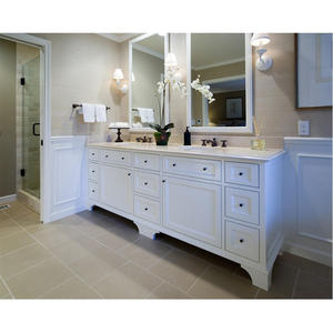 China Factory Can Customize Wall Mounted <strong>Double</strong> Basin <strong>Bathroom</strong> Cabinet Vanity Set with <strong>Sink</strong> Mirror