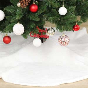 Nuevo producto: falda de árbol de Navidad de felpa blanca pura, decoración navideña, accesorios para árboles de Navidad - Product Image 3
