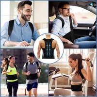 Ceinture ergonomique respirante et réglable anti-cyphose, soutien lombaire pour le dos, correcteur de posture avec support métallique pour hommes et femmes