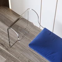 Banc à chaussures minimaliste de luxe américain, banc long en acrylique pour l'entrée de la maison, meuble de couloir