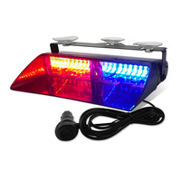 Luz de advertencia de emergencia para parabrisas de coche, 16 LED, 12V, estilo de barra de paso, lámpara de señal de alarma, Flash Dash, 5 modelos