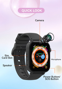 Montre numérique pour enfants 4G GPS <span class=keywords><strong>carte</strong></span> Sim 600mAh montres pour enfants VDF98 étanche SOS téléphone LBS Wifi GPS Tracker 4G montre intelligente pour enfants - Product Image 3