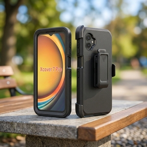 Étui de téléphone <span class=keywords><strong>3</strong></span> en 1 Holster Defender pour Samsung <span class=keywords><strong>Galaxy</strong></span> <span class=keywords><strong>XCover</strong></span> 7 Pro 6 Pro, robuste, avec clip ceinture, résistant aux chocs, coque solide - Product Image 2