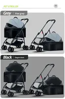 Poussette pliable légère et détachable pour animaux de compagnie, pour l'extérieur