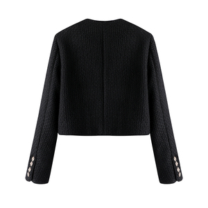 Mode printemps, boutons dorés personnalisés, cardigan simple, <span class=keywords><strong>pull</strong></span> en tricot pour femme - Product Image 4