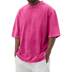 Camiseta de Algodón Morada Extra Grande para Hombre, Manga Corta, Cuello Redondo, Color Sólido, Estilo Casual, Tejido Jersey, Corte Regular - Product Image 1
