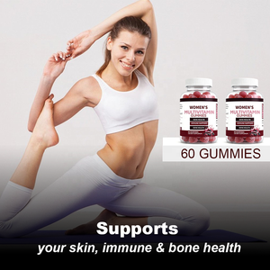 Ahududu Aromalı Kadınlar İçin Multivitamin Jelibonları Biotin C/E Vitamini 60 Adet Sindirim Enerji Desteği |   Fabrika Doğrudan Toptan Satış - Product Image 6