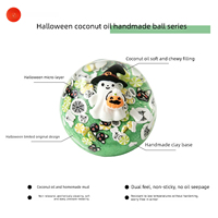 Jouet Squishy Halloween à remplir soi-même, avec liquide transparent et pièces de pâte à modeler au centre, figurine 3D miniature, à remontée lente