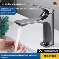 Robinet de lavabo de salle de bain blanc de style américain, monocommande, en alliage de zinc électroplaqué, avec cartouche céramique, anti-éclaboussures, eau chaude/froide