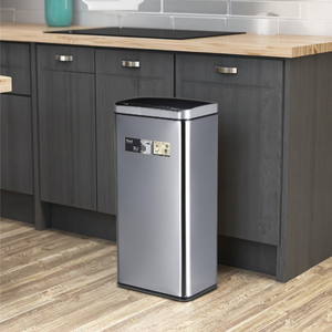 Cestino <span class=keywords><strong>per</strong></span> Rifiuti con Sensore in Acciaio Inox da 60 Litri, Anti-Impronta, <span class=keywords><strong>per</strong></span> Uso in <span class=keywords><strong>Cucina</strong></span>, il Più Venduto in Europa - Product Image 2