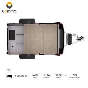 Lichtgewicht reiscaravans, off-road teardrop campertrailer, Viaje RV Goccia Remorque Touring Wohnwagen - Product Image 5