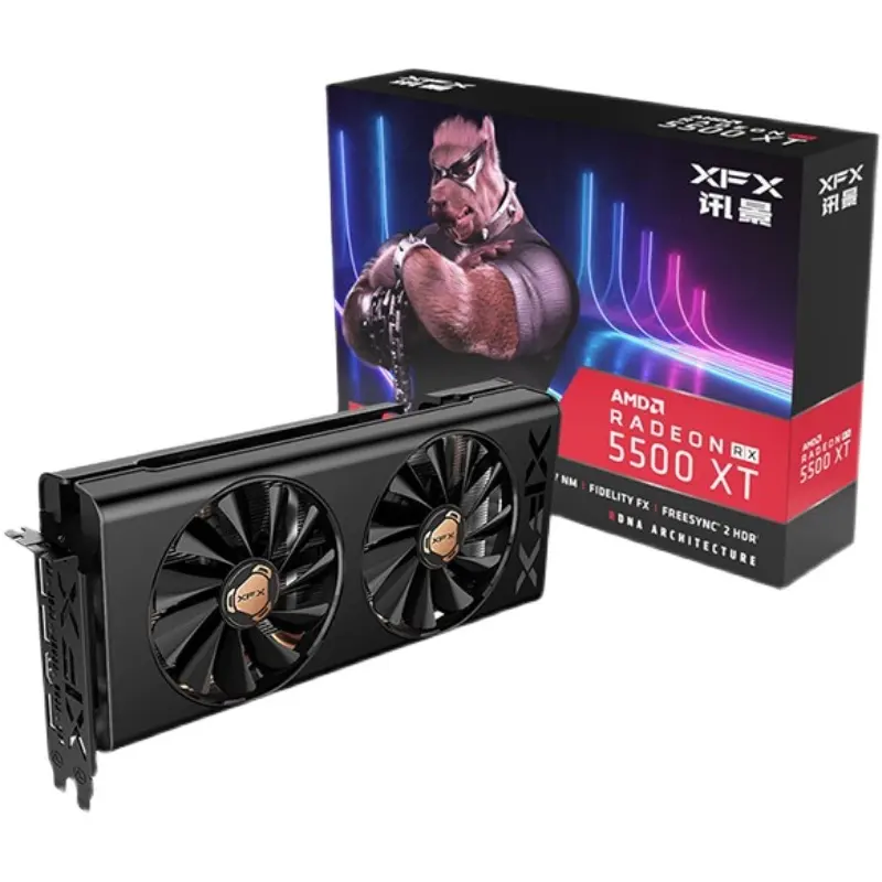 XFX rx 5500xt 8GB 128 Bit GDDR6 oyun grafik kartı ve RX 580 RTX 2060 RX 5500xt 8gb 5700xt