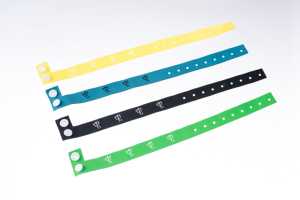 צמידי זיהוי לקידום מכירות פר propagand פרגמנט צמידים ממוחזרים ידידותיים לסביבה בצורת L מסיבת קונצרט מועדון רצועת יד - Product Image 2