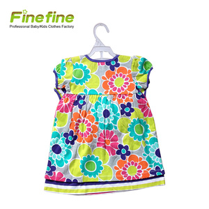 Abbigliamento all'ingrosso per bambine nuove nate in cotone 100% estivo Premium abbigliamento <span class=keywords><strong>1</strong></span> <span class=keywords><strong>anno</strong></span> abiti da bambina - Product Image 4