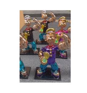 2024 Offre Spéciale personnalisé taille réelle dessin animé <span class=keywords><strong>jeu</strong></span> Figure Art fibre de verre Popeye Statue - Product Image 1