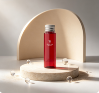 DY-E-105 Flacon cosmétique mini PET de 30 ml rechargeable, flacon de voyage avec bouchon à vis en aluminium pour l'emballage de liquides de soin de la peau