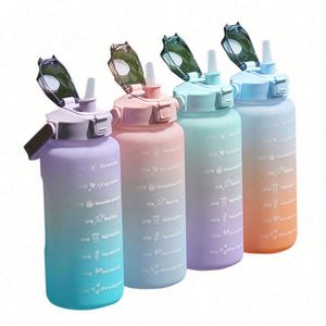 Bouteille d'eau isotherme en verre et acier inoxydable personnalisée 2L 64Oz 128Oz pour la gym et le sport avec logo personnalisé - Product Image 1