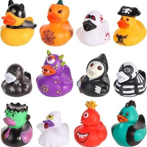 Juguetes <span class=keywords><strong>de</strong></span> baño novedosos <span class=keywords><strong>de</strong></span> la serie Halloween: Exclusivos juguetes <span class=keywords><strong>de</strong></span> plástico <span class=keywords><strong>de</strong></span> calabaza, <span class=keywords><strong>esqueleto</strong></span> y <span class=keywords><strong>pato</strong></span> negro que chillan para jugar en el agua, ideales para festivales internacionales. - Product Image 2