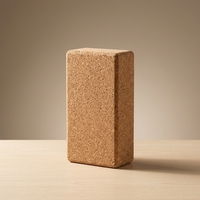 Syntus Kork Yoga Block & Gurt Set 2-teilig Hochdichte Weiche Rutschfeste Yoga-Blöcke 9x6x4 Zoll 8FT Metall D-Ring Gurt für Pilates