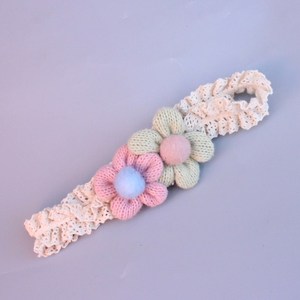 Knitted Wool Flower Baby <b>Lace</b> Headband Soft <b>Elastic</b> Newborn Girls Hair Accessory - Product Image 4