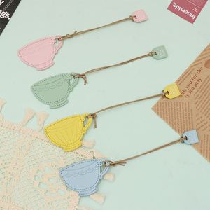 YY New Style PU Leather Adorable Cute <b>Bookmarks</b> Coffee Cup Craft Faux Leather for Book and Coffee Lovers Coffee <b>Bookmark</b> - Product Image 2