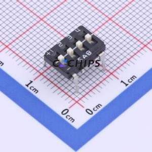 DTH04GE DIP Switch Through hole Component (THT) Switch Single Pole Double Throw 4 2.54mm 25mA - Product Image 1