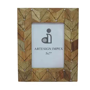 Wooden Photo Frame handcrafted rectangular shape customized photo and picture frame