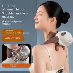 Alat pijat Shiatsu memijat 4D nirkabel, jaringan dalam pereda bahu leher desain tangan manusia palsu pijat leher - Product Image 2