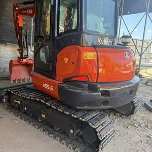 Excavatrice Kubota U55-5 d'occasion pour travaux d'aménagement paysager municipal, pipelines agricoles, excavatrice compacte en excellent état - Product Image 5