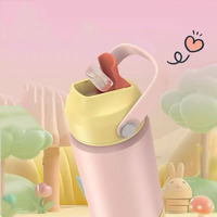 Bouteilles isothermes en acier inoxydable pour enfants avec logo personnalisé, vente directe usine, avec nouvelle paille, idéales pour cadeau de remise de diplôme