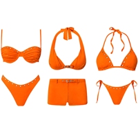 Ensemble de bikini à cordon réglable avec boucle argentée, rembourrage amovible, design personnalisé, respectueux de l'environnement, maillot de bain pour femmes