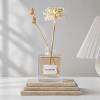 Bouteille diffuseur de parfum carrée vide en verre 80ml 100ml 200ml, emballage personnalisé avec logo
