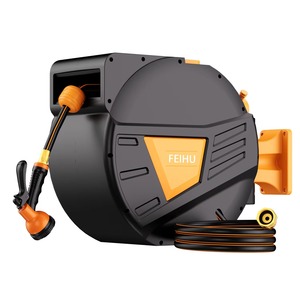 Устойчивая к УФ-лучам <span class=keywords><strong>5</strong></span>/<span class=keywords><strong>8</strong></span> дюймов, 75 футов, выдвижная катушка для садового шланга, автоматическая Настенная катушка для садового шланга - Product Image 6