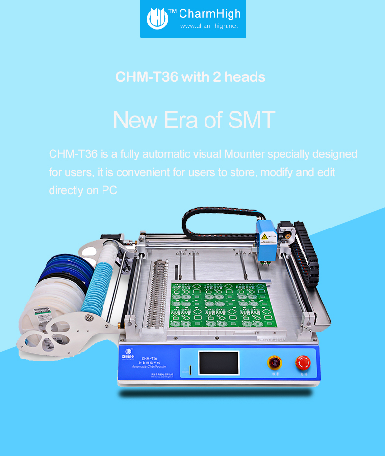 Manual Operation Desktop 2 Head Charmhigh Pick And Place Feeder Technology