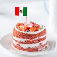 Drapeau du Nouveau-Mexique en forme de cure-dent et mini-bâtonnets décoratifs personnalisés pour cupcakes de différents pays