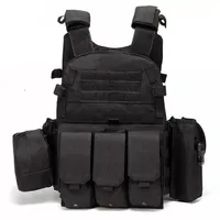 Gilet tactique respirant et réglable en nylon avec porte-pochettes 6094 – Protection intégrale pour une sécurité optimale