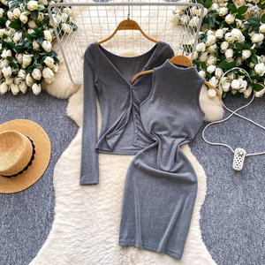 Herbst Y2K 2-teiliges Set für Damen Top und Slim-Anzug Ropa Großhandel - Product Image 2