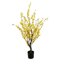 Miniatur Künstliche Blumen Hochzeitsdekoration Künstlicher Forsythien-Blumenbaum Weihnachtsgeschenke Innenraum Blumenarrangements
