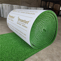 30mm Moderne Outdoor Waschbare Hartplastik-Teppichrolle mit Quadratmuster, Gold-Mining-Gras-Teppich, Maschinengefertigt, Wendbar